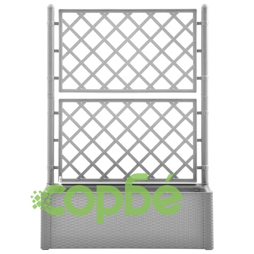 Градинска повдигната леха с решетка, самополивна, сива ➤ топ цена ➤ sorbe.bg