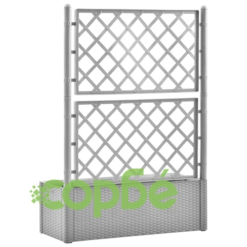 Градинска повдигната леха с решетка, самополивна, сива ➤ топ цена ➤ sorbe.bg