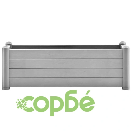 Градинска висока леха, PP, сив камък, 100x43x35 см ➤ топ цена ➤ sorbe.bg