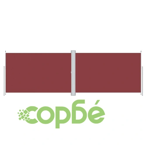 Прибираща се странична тента, кафява, 200х600 см ➤ топ цена ➤ sorbe.bg