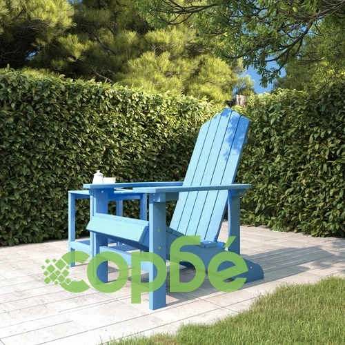 Градински стол Адирондак, HDPE, аква син ➤ топ цена ➤ sorbe.bg