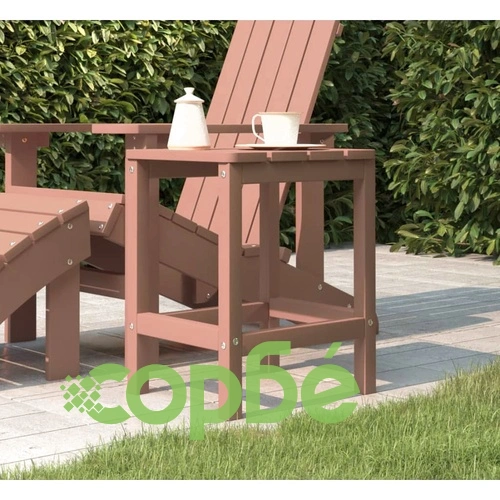 Градинска маса Adirondack, кафява, 38x38x46 см, HDPE ➤ топ цена ➤ sorbe.bg