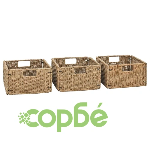 Тоалетка за баня с 3 кошници, тик масив, 132x45x75 см ➤ топ цена ➤ sorbe.bg