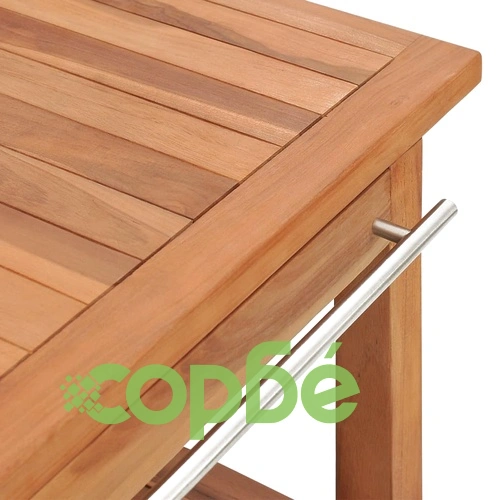 Тоалетка за баня с 3 кошници, тик масив, 132x45x75 см ➤ топ цена ➤ sorbe.bg