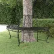 Пейка за около дърво полукръг, Ø160 см, черна, стомана