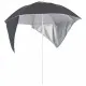 Плажен чадър със странични стени, антрацит, 215 см