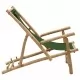 Стол шезлонг, бамбук и канава, зелен