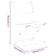 Бистро комплект от 3 части, стомана, черен