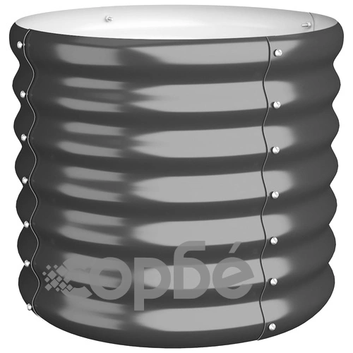 Градински плантер поцинкована стомана 40x40x36см антрацит ➤ топ цена ➤ sorbe.bg