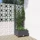Градински сандък с пергола, тъмносив, 40x40x121,5 см, PP