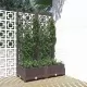 Градински сандък с пергола, тъмносив, 80x40x121,5 см, PP