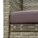 3-местен диван с възглавница, сив, полиратан