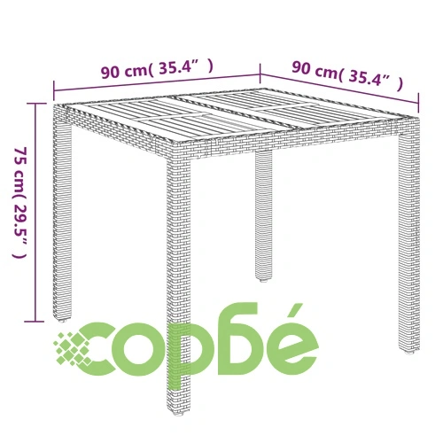 Градински трапезен комплект 3 части с възглавници сив полиратан ➤ топ цена ➤ sorbe.bg