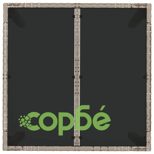 Градински трапезен комплект 5 части с възглавници сив полиратан ➤ топ цена ➤ sorbe.bg