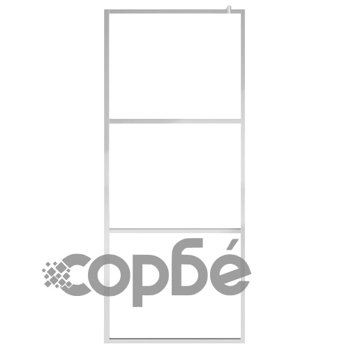 Стена за душ кабина с рафт хром 90x195 см ESG стъкло/алуминий ➤ топ цена ➤ sorbe.bg
