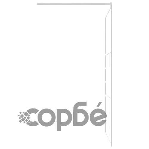 Стена за душ кабина с рафт бяла 100x195 см ESG стъкло/алуминий ➤ топ цена ➤ sorbe.bg