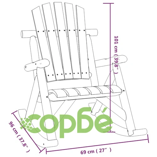 Градински лаундж комплект от 5 части, масивно дърво смърч ➤ топ цена ➤ sorbe.bg