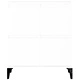 Сайдборди, 2 бр, бели, 60x35x70 см, инженерно дърво