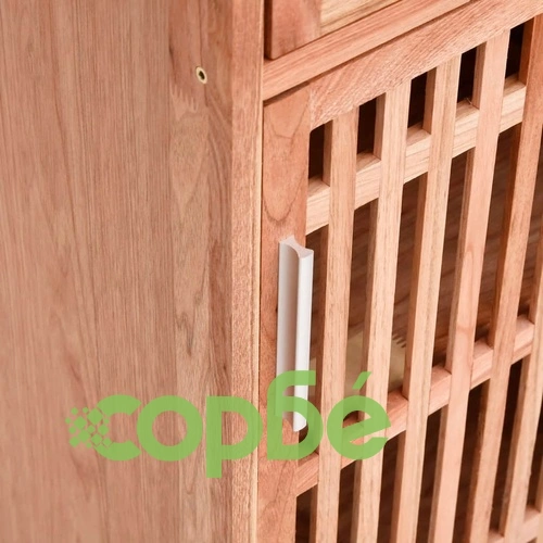 Комплект мебели за баня, 3 части, масивна орехова дървесина ➤ топ цена ➤ sorbe.bg