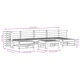 Градински лаундж комплект, 7 части, черен, бор масив