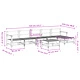 Градински лаундж комплект, 7 части, сив, бор масив
