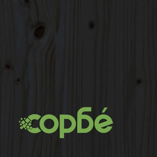 Градински лаундж комплект от 6 части, черен, масивно дърво бор ➤ топ цена ➤ sorbe.bg