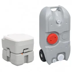 Комплект преносима къмпинг тоалетна и резервоар за вода