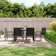 Градински столове 6 бр черни 55x61,5x90 см Textilene и стомана