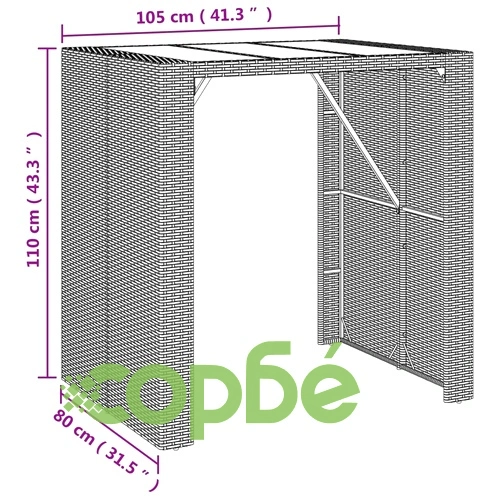 Градински бар комплект с възглавници 5 части сив полиратан ➤ топ цена ➤ sorbe.bg