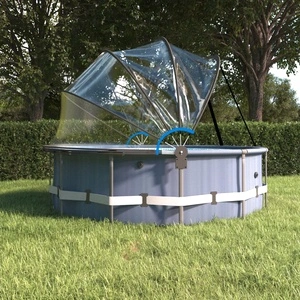 Купол за басейн със скоба, кръгъл, 440x220 см, PVC