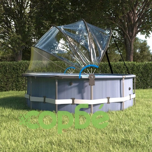 Купол за басейн със скоба, кръгъл, 440x220 см, PVC ➤ топ цена ➤ sorbe.bg