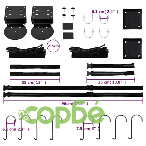 Купол за басейн със скоба, кръгъл, 376x188 см, PVC ➤ топ цена ➤ sorbe.bg