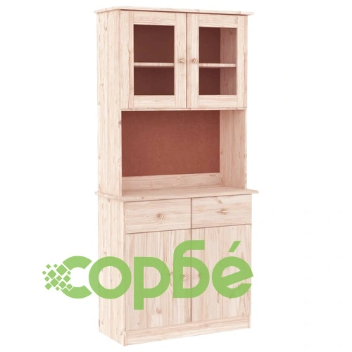 Висок шкаф ALTA, 77x35x165 см, борово дърво масив ➤ топ цена ➤ sorbe.bg