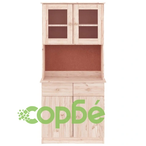 Висок шкаф ALTA, 77x35x165 см, борово дърво масив ➤ топ цена ➤ sorbe.bg