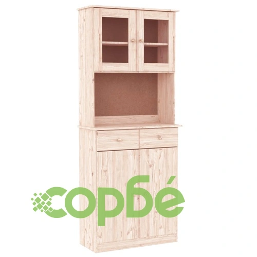 Висок шкаф ALTA, 77x35x188 см, борово дърво масив ➤ топ цена ➤ sorbe.bg