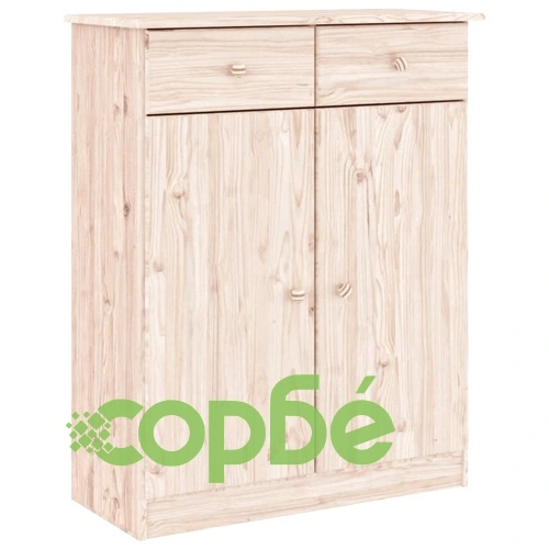 Висок шкаф ALTA, 77x35x188 см, борово дърво масив ➤ топ цена ➤ sorbe.bg