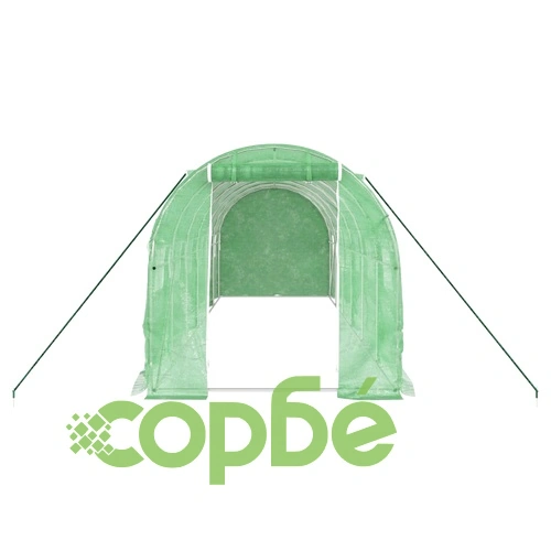 Оранжерия със стоманена рамка зелена 12 м² 6x2x2 м ➤ топ цена ➤ sorbe.bg