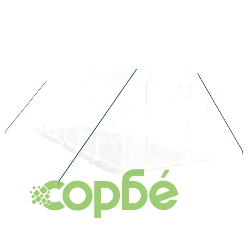 Оранжерия със стоманена рамка бяла 12 м² 6x2x2 м ➤ топ цена ➤ sorbe.bg