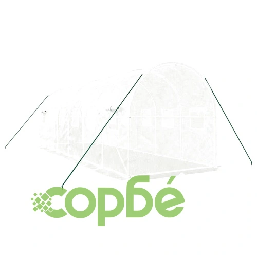 Оранжерия със стоманена рамка бяла 12 м² 6x2x2 м ➤ топ цена ➤ sorbe.bg