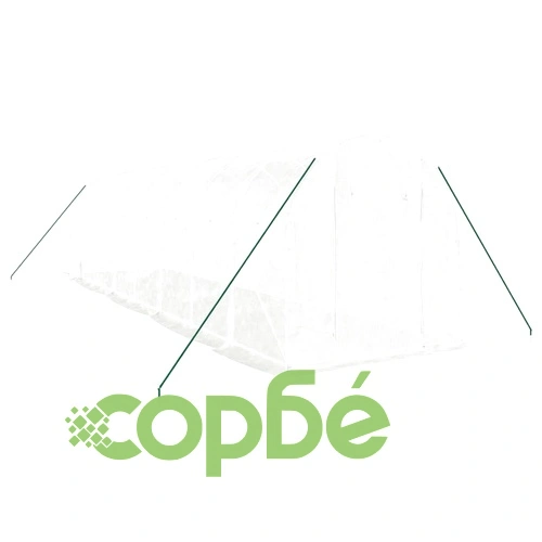Оранжерия със стоманена рамка бяла 16 м² 8x2x2 м ➤ топ цена ➤ sorbe.bg