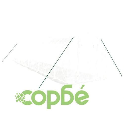 Оранжерия със стоманена рамка бяла 20 м² 10x2x2 м ➤ топ цена ➤ sorbe.bg
