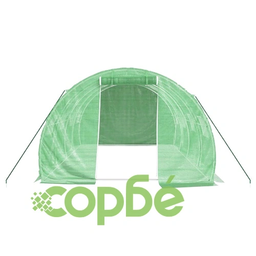 Оранжерия със стоманена рамка зелена 12 м² 4x3x2 м ➤ топ цена ➤ sorbe.bg