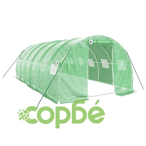 Оранжерия със стоманена рамка зелена 18 м² 6x3x2 м ➤ топ цена ➤ sorbe.bg