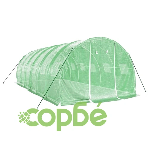 Оранжерия със стоманена рамка зелена 18 м² 6x3x2 м ➤ топ цена ➤ sorbe.bg
