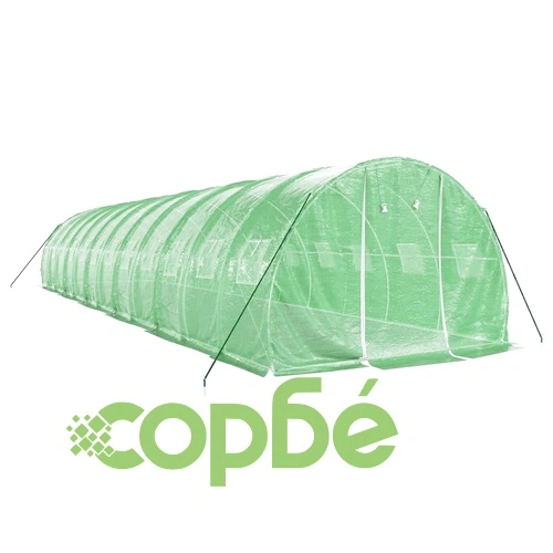 Оранжерия със стоманена рамка зелена 36 м² 12x3x2 м ➤ топ цена ➤ sorbe.bg