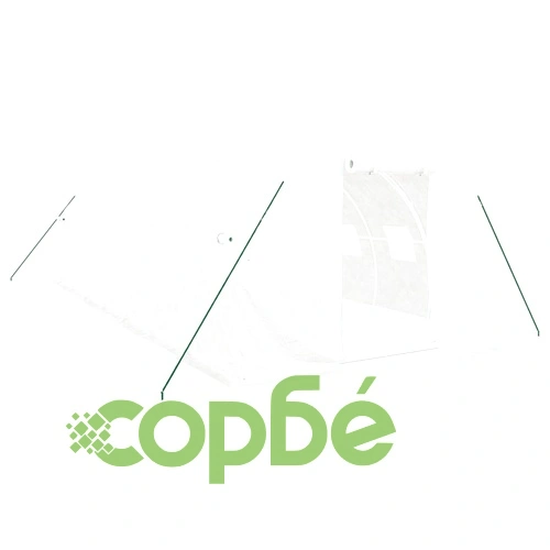 Оранжерия със стоманена рамка бяла 24 м² 8x3x2 м ➤ топ цена ➤ sorbe.bg