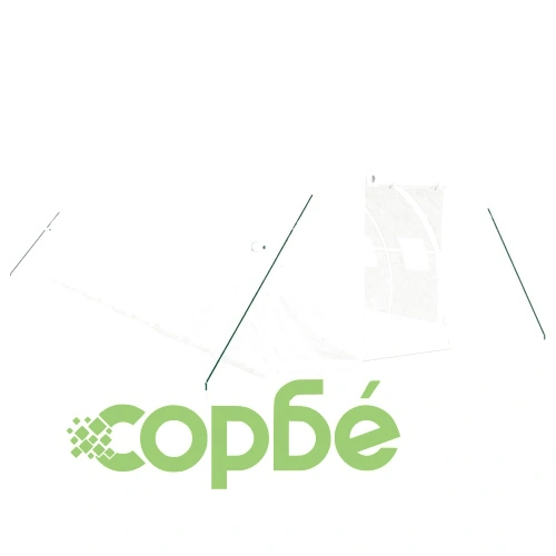 Оранжерия със стоманена рамка бяла 36 м² 12x3x2 м ➤ топ цена ➤ sorbe.bg