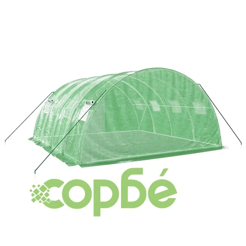 Оранжерия със стоманена рамка зелена 16 м² 4x4x2 м ➤ топ цена ➤ sorbe.bg
