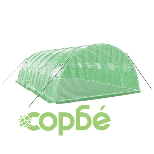 Оранжерия със стоманена рамка зелена 24 м² 6x4x2 м ➤ топ цена ➤ sorbe.bg