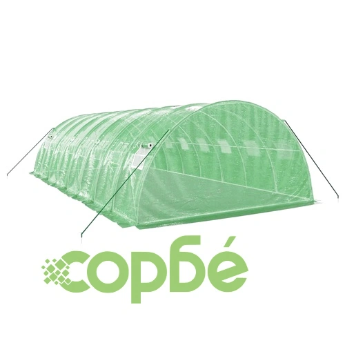 Оранжерия със стоманена рамка зелена 32 м² 8x4x2 м ➤ топ цена ➤ sorbe.bg